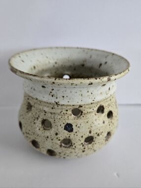 Art Pottery Tealight Candle Holder Vtg